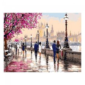 Canvas Hobby Aşıklar Yolu Kasnaklı 100 x 140 cm Sayılarla Boyama Seti