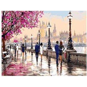 Canvas Hobby Aşıklar Yolu Kasnaklı 100 x 140 cm Sayılarla Boyama Seti