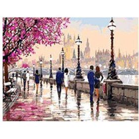 Canvas Hobby Aşıklar Yolu Kasnaklı 100 x 140 cm Sayılarla Boyama Seti