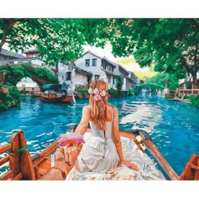 Canvas Hobby Aşıkların Tekne Gezisi Rulo 100 x 140 cm Sayılarla Boyama Seti