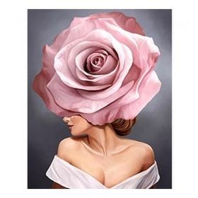 Canvas Hobby Asil Gül Renkli Kasnaklı 60 x 75 cm Sayılarla Boyama Seti