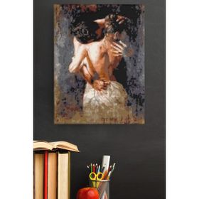 Canvas Hobby Aşk ve Tutku Kasnaklı 90 x 110 cm Sayılarla Boyama Seti