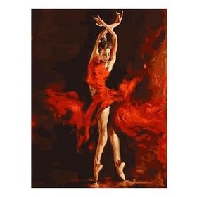 Canvas Hobby Aşkın Rengi ve Tango 70 x 90 cm Kasnaklı Sayılarla Boyama Seti