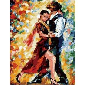 Canvas Hobby Aşkın Rengi ve Tango Kasnaklı 40 x 50 cm Sayılarla Boyama Seti