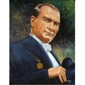Canvas Hobby Atatürk Porte Kasnaklı 100 x 140 cm Sayılarla Boyama Seti