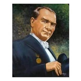 Canvas Hobby Atatürk Porte Kasnaklı 40 x 50 cm Sayılarla Boyama Seti
