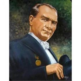 Canvas Hobby Atatürk Porte Rulo 70x90 cm Sayılarla Boyama Seti