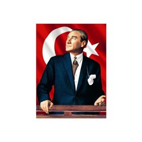 Canvas Hobby Atatürk ve Bayrak 50 x 65 cm Kasnaklı Sayılarla Boyama Seti
