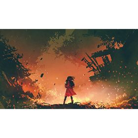 Canvas Hobby Ateşe Doğru Kasnaklı 50x65 cm Sayılarla Boyama Seti