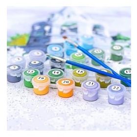 Canvas Hobby Ateşe Doğru Kasnaklı 60x75 cm Sayılarla Boyama Seti
