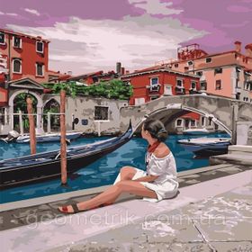 Canvas Hobby Avrupa'da Taş Köprü 50 x 65 cm Kasnaklı Sayılarla Boyama Seti