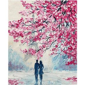 Canvas Hobby Baharda Aşk Kasnaklı 100 x 140 cm Sayılarla Boyama Seti