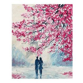 Canvas Hobby Baharda Aşk Kasnaklı 70 x 90 cm Sayılarla Boyama Seti