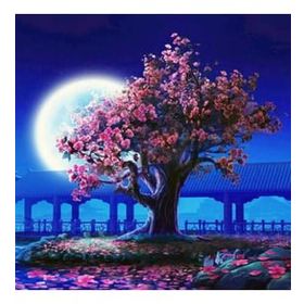 Canvas Hobby Baharda Dolunay 70 x 90 cm Kasnaklı Sayılarla Boyama Seti