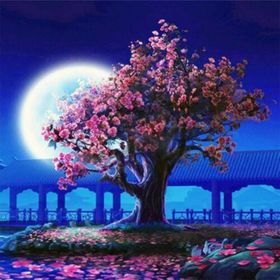 Canvas Hobby Baharda Dolunay Rulo 100 x 140 cm Sayılarla Boyama Seti