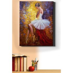 Canvas Hobby Balerin 50 x 65 cm Kasnaklı Sayılarla Boyama Seti