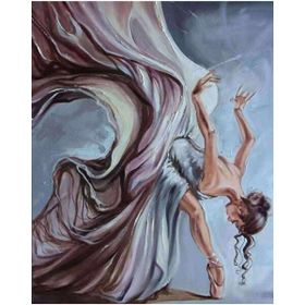 Canvas Hobby Balerin Eteği Kasnaklı 100 x 140 cm Sayılarla Boyama Seti