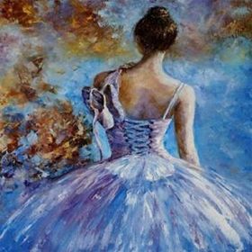 Canvas Hobby Balerinin Gidişi Kasnaklı 100 x 140 cm Sayılarla Boyama Seti