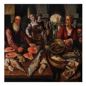 Canvas Hobby Balık Pazarı Kasnaklı 90 x 110 cm Sayılarla Boyama Seti