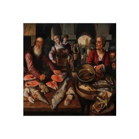 Canvas Hobby Balık Pazarı Kasnaklı 90 x 110 cm Sayılarla Boyama Seti