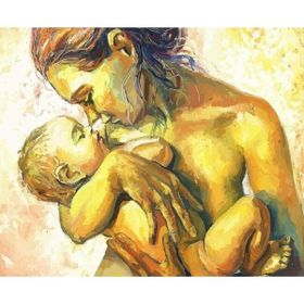 Canvas Hobby Bebeğim Kasnaklı 100 x 140 cm Sayılarla Boyama Seti