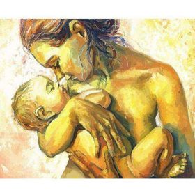 Canvas Hobby Bebeğim Kasnaklı 40 x 50 cm Sayılarla Boyama Seti