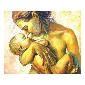 Canvas Hobby Bebeğim Kasnaklı 50 x 65 cm Sayılarla Boyama Seti