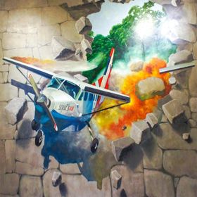 Canvas Hobby Beklenmeyen Uçak Kasnaklı 100 x 140 cm Sayılarla Boyama Seti