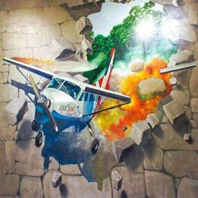 Canvas Hobby Beklenmeyen Uçak Kasnaklı 70 x 90 cm Sayılarla Boyama Seti