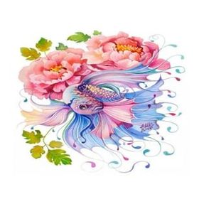 Canvas Hobby Beta Balığı ve Çocuklar Kasnaklı 70 x 90 cm Sayılarla Boyama Seti
