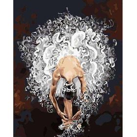 Canvas Hobby Beyaz Balerin Kasnaklı 90 x 110 cm Sayılarla Boyama Seti