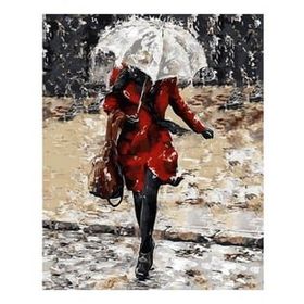 Canvas Hobby Beyaz Şemsiye Kasnaklı 60 x 75 cm Sayılarla Boyama Seti