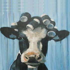 Canvas Hobby Bigudili İnek Kasnaklı 100 x 140 cm Sayılarla Boyama Seti
