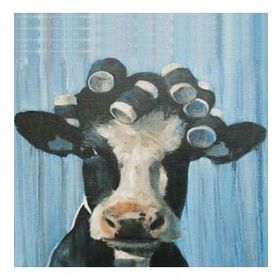 Canvas Hobby Bigudili İnek Kasnaklı 60 x 75 cm Sayılarla Boyama Seti