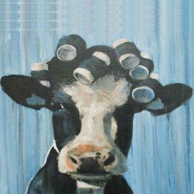 Canvas Hobby Bigudili İnek Kasnaklı 90 x 110 cm Sayılarla Boyama Seti