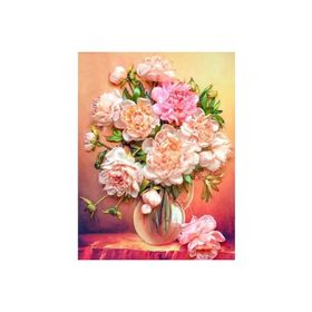 Canvas Hobby Bir Demet Sakayık Renkli Kasnaklı 40 x 50 cm Sayılarla Boyama Seti