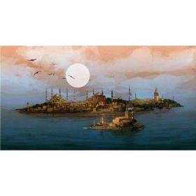 Canvas Hobby Bir İstanbul Masalı Kasnaklı 40 x 50 cm Sayılarla Boyama Seti