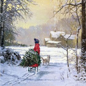 Canvas Hobby Bir Kış Manzarası Kasnaklı 100 x 140 cm Sayılarla Boyama Seti
