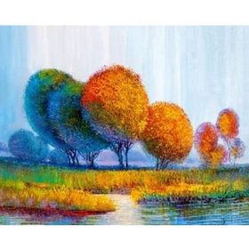 Canvas Hobby Bir Son Bahar Vakti Kasnaklı 100 x 140 cm Sayılarla Boyama Seti