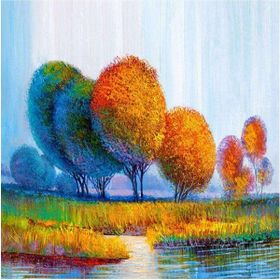 Canvas Hobby Bir Son Bahar Vakti Kasnaklı 100 x 140 cm Sayılarla Boyama Seti