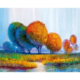 Canvas Hobby Bir Son Bahar Vakti Kasnaklı 70 x 90 cm Sayılarla Boyama Seti