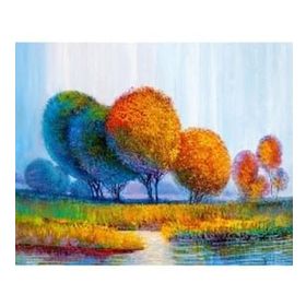 Canvas Hobby Bir Son Bahar Vakti Kasnaklı 70 x 90 cm Sayılarla Boyama Seti