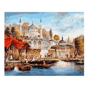 Canvas Hobby Bir Zamanlar İstanbul Kasnaklı 40 x 50 cm Sayılarla Boyama Seti