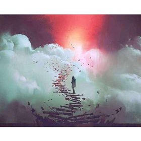 Canvas Hobby Bulutların Üzerinde Kasnaklı 100 x 140 cm Sayılarla Boyama Seti