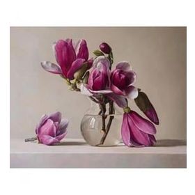 Canvas Hobby Cam Saksı ve Pempe Çiçekler Rulo 50 x 65 cm Sayılarla Boyama Seti