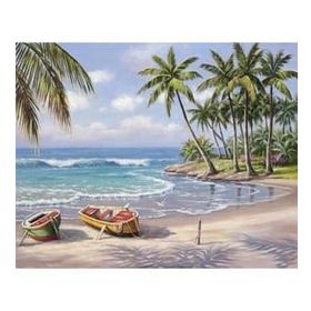 Canvas Hobby Canvas Ada ve Tatil Kasnaklı 70 x 90 cm Sayılarla Boyama Seti