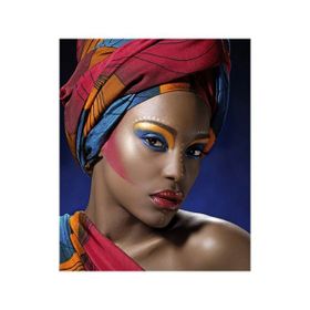 Canvas Hobby Canvas Afrika Makyajı 50x65 cm Rulo Sayılarla Boyama Seti
