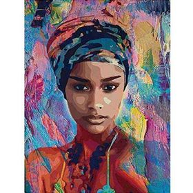 Canvas Hobby Canvas Afrikalı Güzel 6 Kasnaklı 100 x 140 cm Sayılarla Boyama Seti