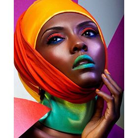 Canvas Hobby Canvas Afrikalı Model 50x65 cm Rulo Sayılarla Boyama Seti