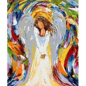 Canvas Hobby Canvas Anne ve Melekleri Kasnaklı 100 x 140 cm Sayılarla Boyama Seti